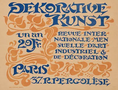 Dekorative Kunst – Revue internationale mensuelle d’art industriel & de décoration by Жорж Леммен — digital art print…