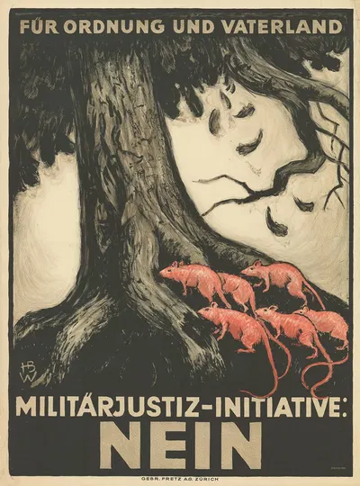Für Ordnung und Vaterland – Militärjustiz-Initiative; Nein by Ханс Бит Виланд, 1921 — digital art print download