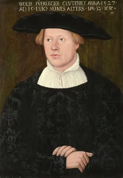 Portrait of Wolff Fuerleger by Hans Brosamer, 1527 — digital art print download