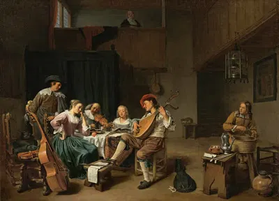 Музыкальная компания by Хендрик Мартенсз. Сорга, 1661 — digital art print download