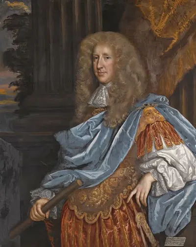 Portrait of Robert Bruce, 1st Earl of Ailesbury And 2nd Earl of Elgin (1626-1685) Wearing Roman Armour by Henri Gascar,…