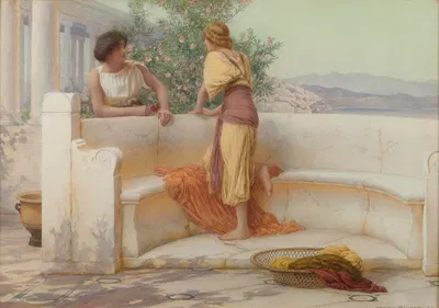 The Love Story by Henry Ryland, 1916 — digital art print download