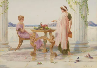 The Alfresco Repast by Henry Ryland, 1916 — digital art print download