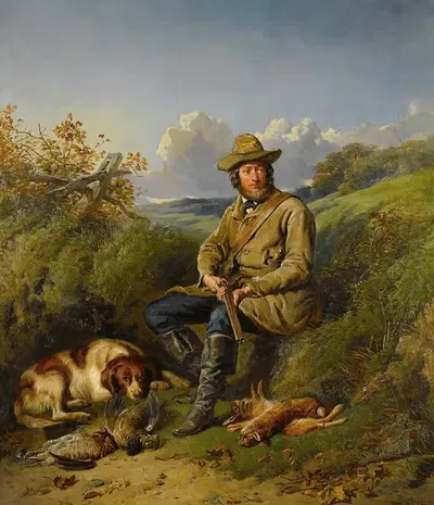 An American Sportsman by Hugh Newell, 1854 — digital art print download