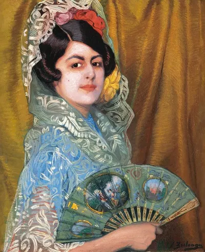 Dama Con Abanico by Ignacio Zuloaga — digital art print download