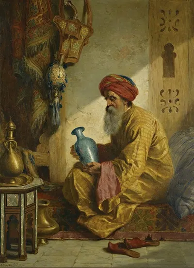 Осмотр вазы by Джон Адам Хьюстон, 1880 — digital art print download