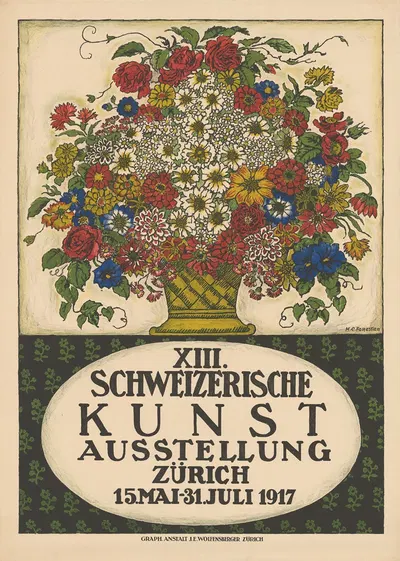XIII. Schweizerische Kunstausstellung Zürich by Henry-Claudius Forestier, 1917 — digital art print download
