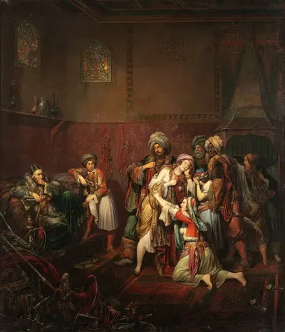 Пленники by Джозеф Пецль, 1836 — digital art print download