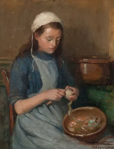 Чистка яблок by Марк-Орел де Фуа Сюзор-Коте, 1895 — digital art print download