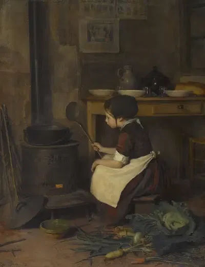 Маленькая повариха by Пьер Эдуар Фрер, 1858 — digital art print download