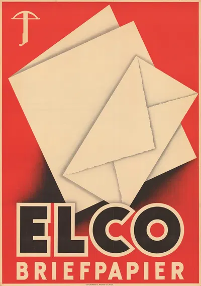 Elco – Briefpapier by Johannes Handschin, 1942 — digital art print download