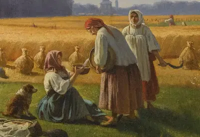 Уборка урожая by Валериан Константинович Каменев, 1865 — digital art print download