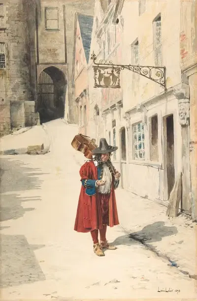 Блуждающий менестрель; Старый Нюрнберг by Александр-Луи Лелоар — digital art print download