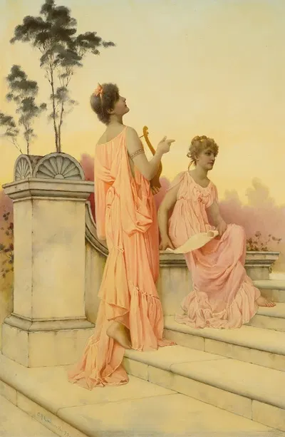 Вечерняя песня by Чарльз Фредерик Лоукок, 1893 — digital art print download