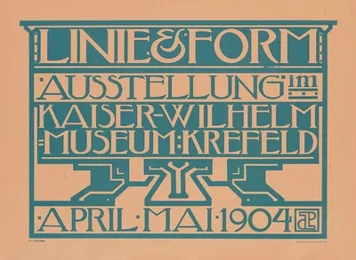 Linie & Form – Ausstellung im Kaiser-Wilhelm Museum Krefeld by Jules De Praetere, 1904 — digital art print download