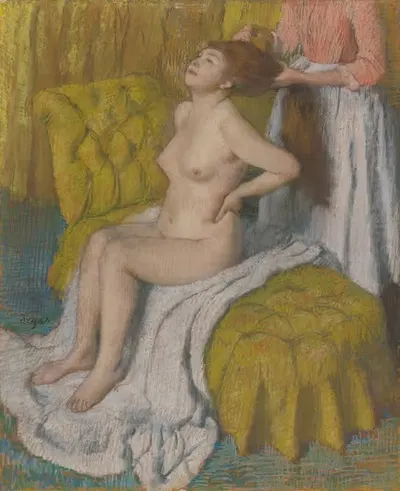 Woman Having Her Hair Combed by Edgar Degas — digital art print download