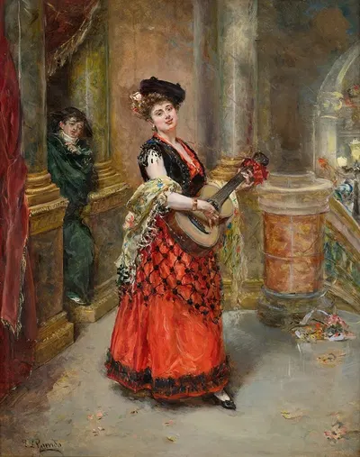 La Belle Guitariste by Eduardo Leon Garrido — digital art print download