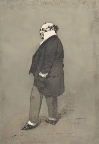 Общество (Месье Жозеф Прудом) by Генри Бонавентюр Моньё, 1874 — digital art print download