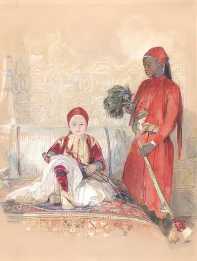 Iskander Bey and his Servant by John Frederick Lewis — digital art print download
