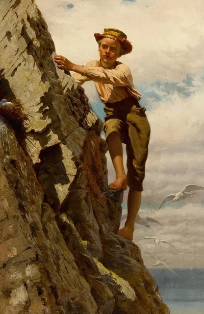 Большие риски для малых выгод by Джон Джордж Браун, 1878 — digital art print download