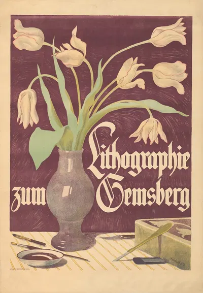 Lithographie zum Gemsberg by Maria La Roche — digital art print download