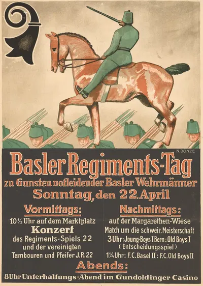 Basler Regiments-Tag – zu Gunsten notleidender Basler Wehrmänner by Numa Donzé, 1917 — digital art print download