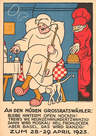 An den müden Grossratswähler by Otto Plattner, 1923 — digital art print download