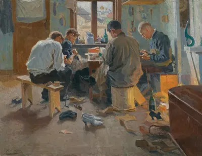 Сапожники by Арнольд Борисович Лаховский, 1915 — digital art print download