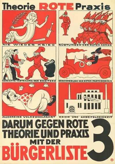 Gegen rote Theorie und Praxis – Bürgerliste 3 by Otto Plattner — digital art print download