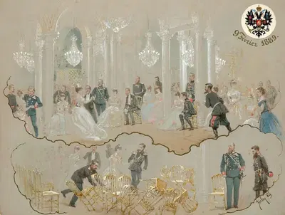 Александр III на балу в Зимнем дворце by Михай Зичи — digital art print download