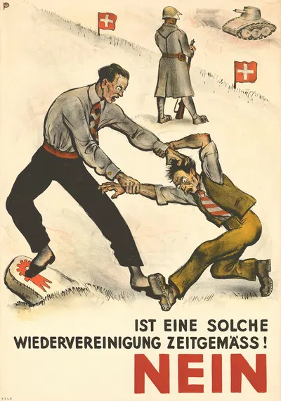 Ist eine solche Wiedervereinigung zeitgemäss! – Nein by Otto Plattner, 1938 — digital art print download