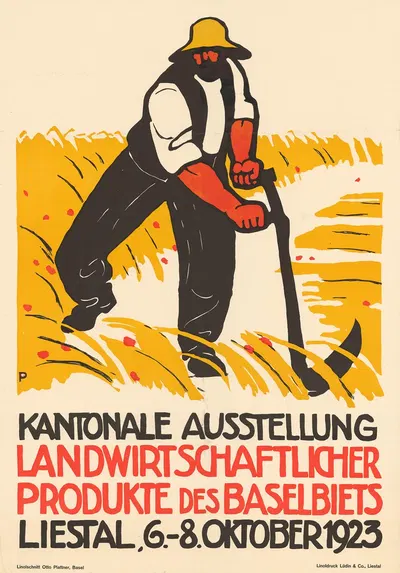 Kantonale Ausstellung landwirtschaftlicher Produkte des Baselbiets – Liestal, 6.–8. Oktober 1923 by Otto Plattner, 1923 —…