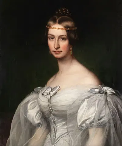 Портрет Каролины Крафт, урожд. Платнер (1811-1873) by Фридрих Дюрк, 1811-1873 — digital art print download
