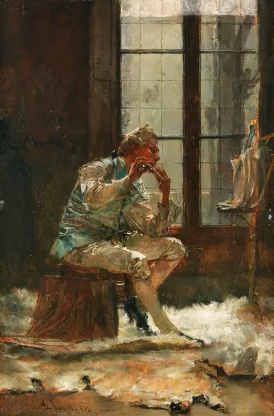 Флейтист by Готтхардт Кюль, 1878-1889 — digital art print download