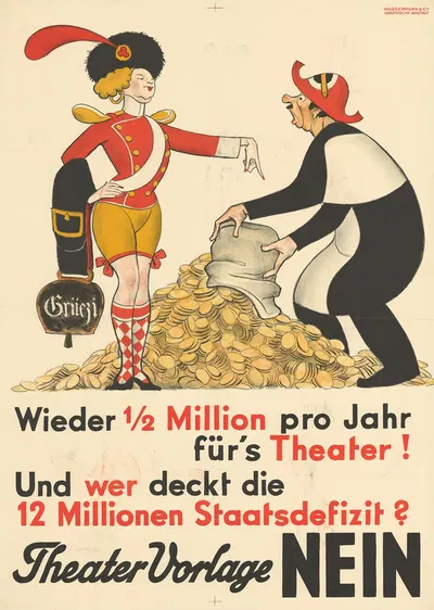 Theater Vorlage – Nein by Otto Plattner, 1935 — digital art print download