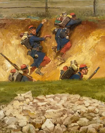 В овраге. Линьярды by Жан-Батист Эдуар Детель — digital art print download