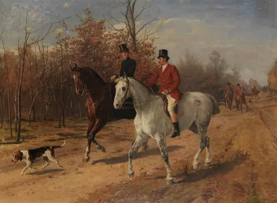 Выезд на парфорсную охоту by Юлий фон Блаас, 1890 — digital art print download