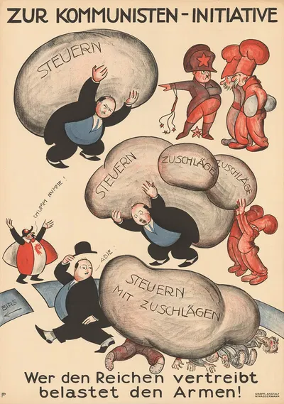 Zur Kommunisten-Initiative by Otto Plattner, 1925 — digital art print download