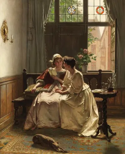 Хорошие новости by Макс Вольхарт, 1890 — digital art print download