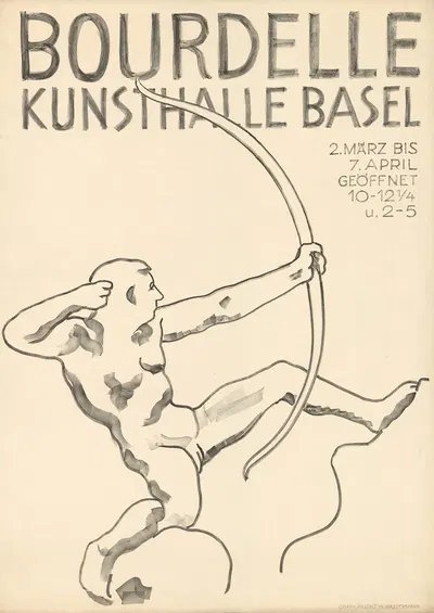 Bourdelle – Kunsthalle Basel by Otto Roos, 1929 — digital art print download