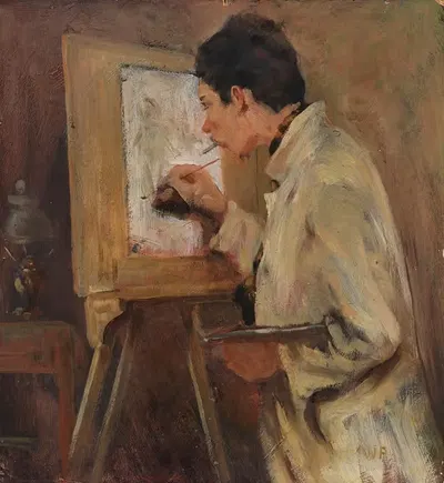 У мольберта by Владислав Попель, 1899-1900 — digital art print download