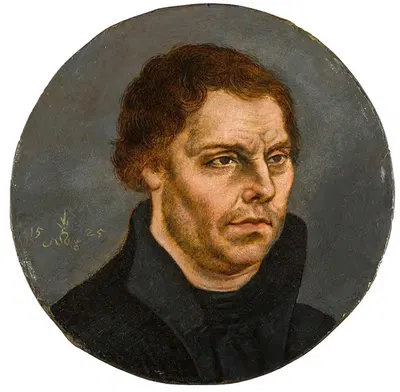 Портрет Мартина Лютера (1483–1546) by Последователь Лукаса Кранаха Старшего, 1483–1546 — digital art print download
