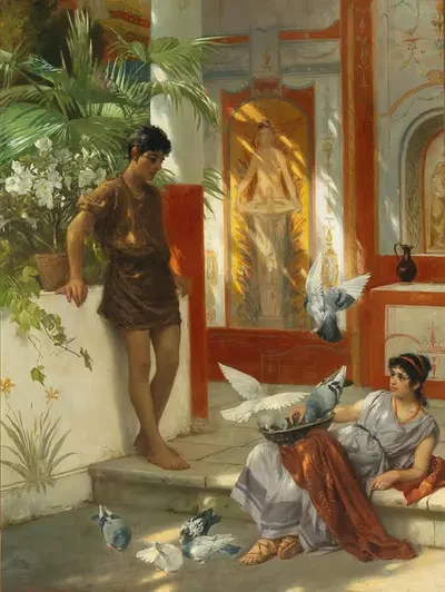 Сцена из древнего Рима by Альберт Тшаутш, 1902 — digital art print download