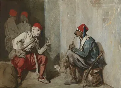 Турецкие гвардейцы by Александр-Габриэль Декамп, 1841 — digital art print download