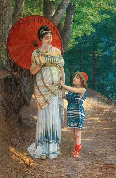 Красный зонтик by Анатолио Скифони — digital art print download