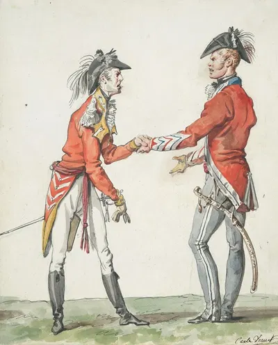 Встреча английских офицеров by Карл Верне, 1814 — digital art print download