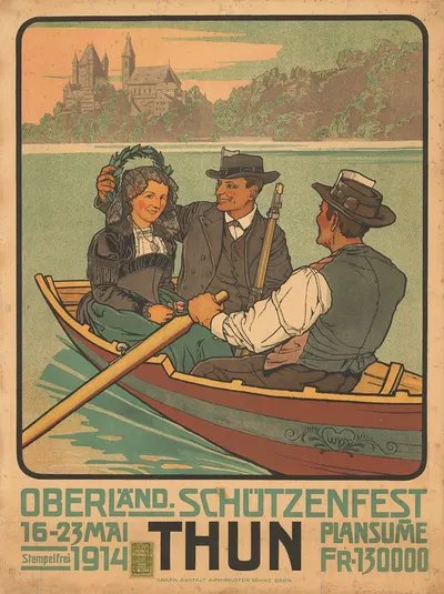 Oberländ. Schützenfest – Thun by Paul Wyss, 1914 — digital art print download