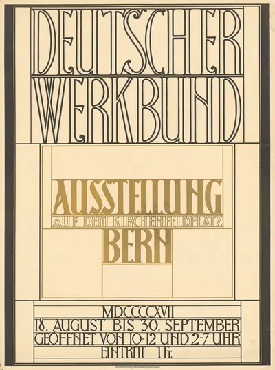 Deutscher Werkbund – Ausstellung Bern by Петер Бехренс, 1917 — digital art print download