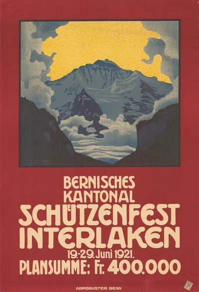 Bernisches Kantonal Schützenfest Interlaken by Plinio Colombi, 1921 — digital art print download