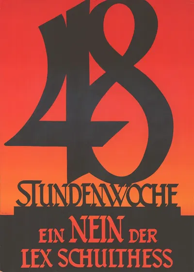 48 Stundenwoche – Ein Nein der Lex Schulthess by Robert Stöcklin, 1924 — digital art print download
